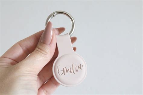 Custom Silicone AirTag Holder Personalized Keychain Custom Name ...