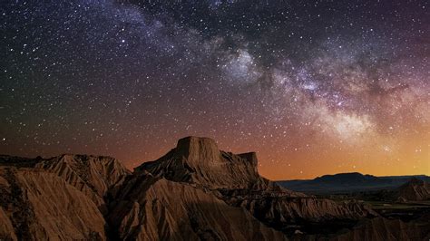 Milky Way over the desert of Bardenas near Pamplona, Spain | Windows ...