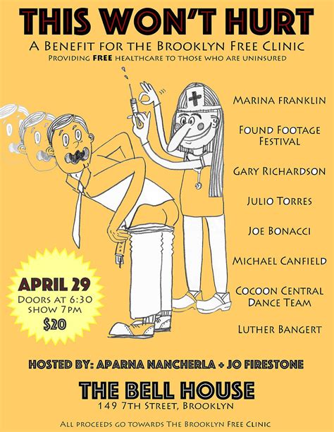 Brooklyn Free Clinic Benefit: Comedy at The Bell House, April 29