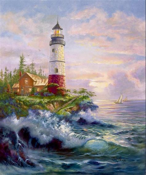 ART~ Bright Beacon Lighthouse~ Carl Valente | Lighthouse pictures ...