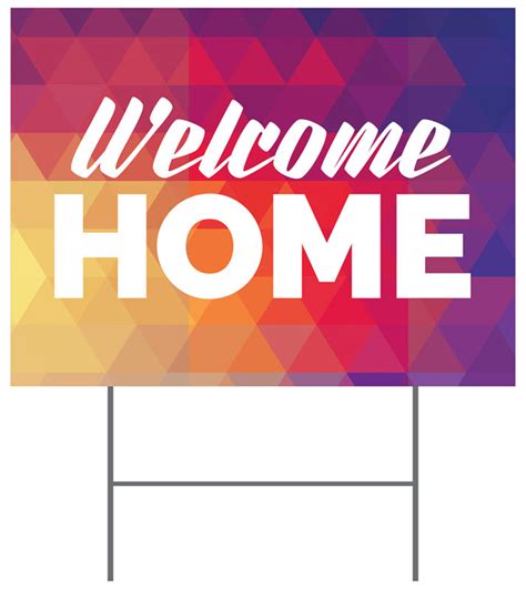 Geometric Bold Welcome Home Yard Sign - Church Banners - Outreach Marketing