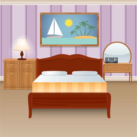 Free Vector | Bed Room Interior