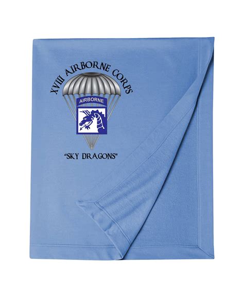 "18th Airborne Corps \"Sky Dragons\" Embroidered Blanket-6482"