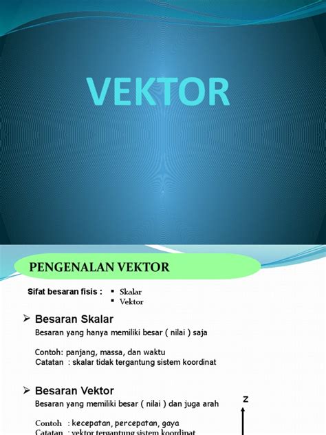 Besaran Vektor | PDF