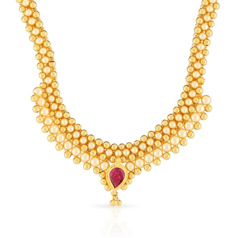 Buy Malabar Gold Necklace NKPJTH039 for Women Online | Malabar Gold ...