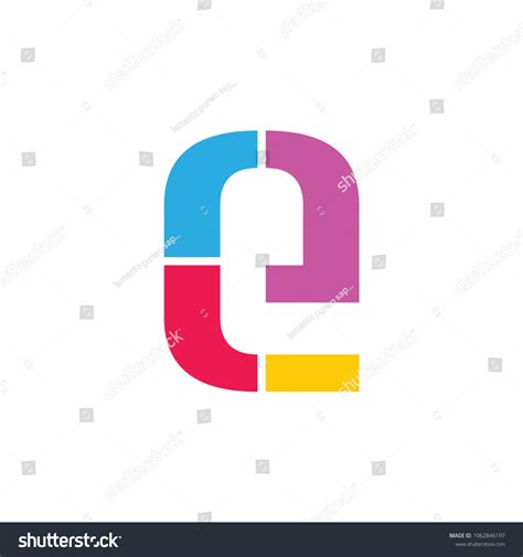 Letter E Colorful Logo Vector Stock Vector (Royalty Free) 1062846197 ...