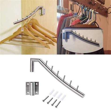 Wall Mount Clothing Rack - 2 Pack - Stainless Steel Hanging Drying Clo ...