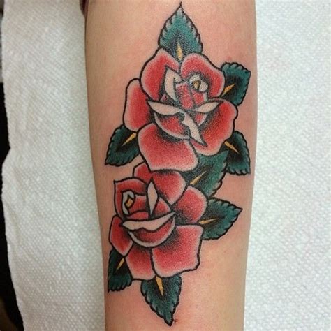 Vintage Rose Tattoo Pattern