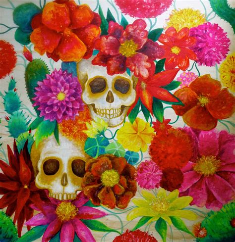 Mexican Flower Painting at PaintingValley.com | Explore collection of ...