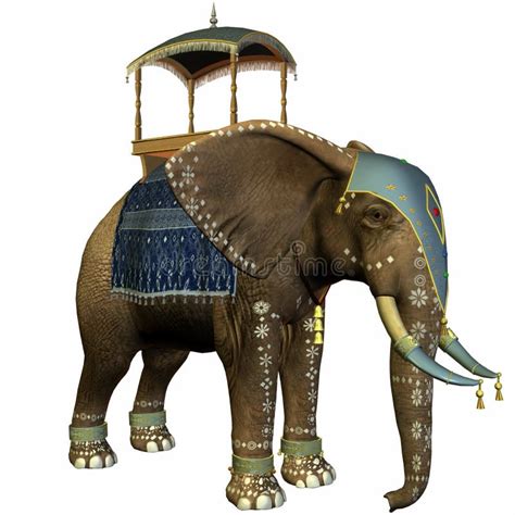 Elephant With Howdah Stock Photo - Image: 1756640