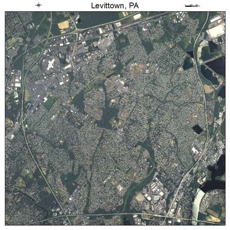 Aerial Photography Map of Levittown, PA Pennsylvania