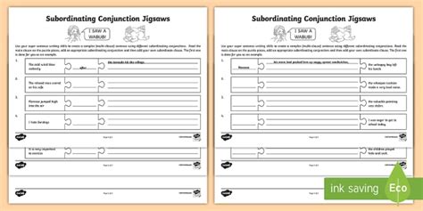 Combining Sentences with Subordinating Conjunctions PDF