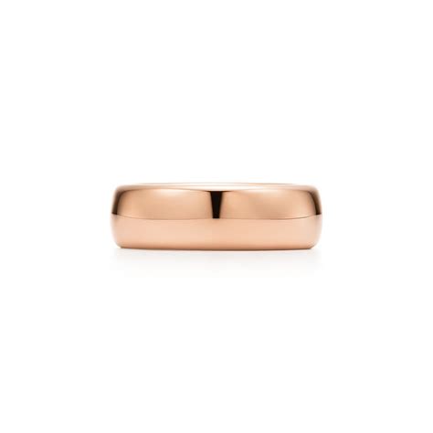 Tiffany Classic™ wedding band ring in 18k rose gold, 6 mm wide ...