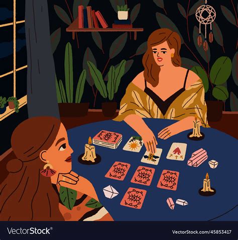 Fortune teller telling predicting future Vector Image