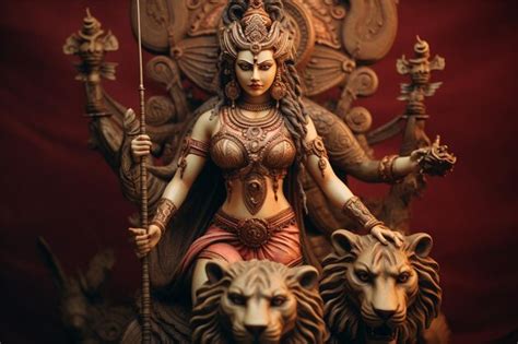 Premium AI Image | Durga Devi Goddess