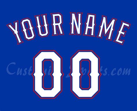 Baseball Texas Rangers Customized Number Kit For 2009-2013 Alternate ...