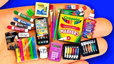 22 DIY MINIATURE SCHOOL SUPPLIES BACK TO SCHOOL 2020 - YouTube | Miniature school, Diy back to ...