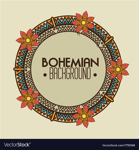 Bohemian background design Royalty Free Vector Image