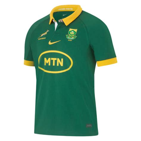 Nike Springboks Green And Gold Stadium Jersey - Men's