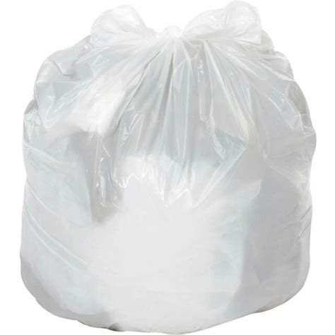 20-30 Gallon Medium Duty White Trash Bags, 0.7 Mil, 200 Bags/Case | eBay