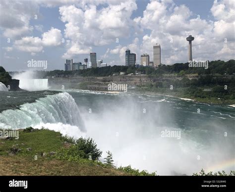 This picture represent the gorgeous Niagara falls from the New York ...