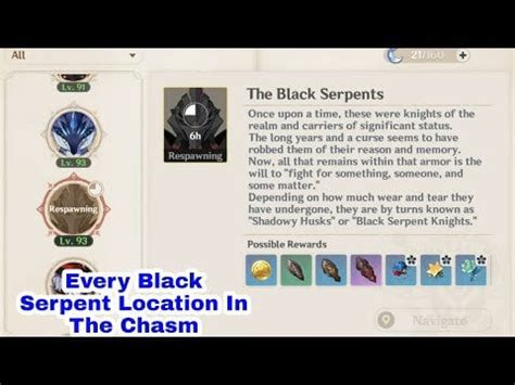 I made a Guide to all the Black Serpent Locations in the Chasm. Hope it helps the last one took ...