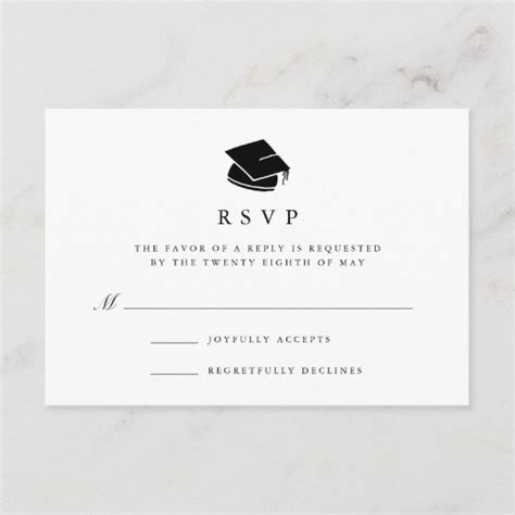 Grad Cap | Graduation Party RSVP Card | Zazzle.com