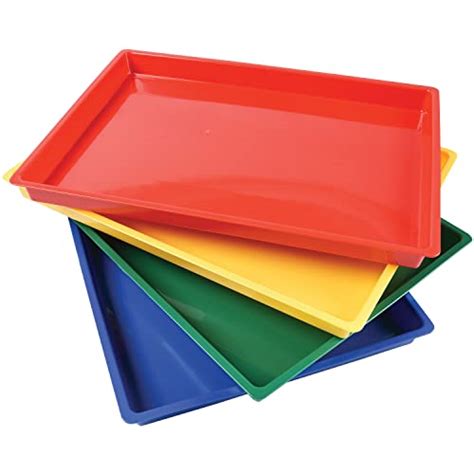 Constructive Playthings Messy Trays, 40% Thicker Plastic Construction, Paint, Water & Sand Toys ...