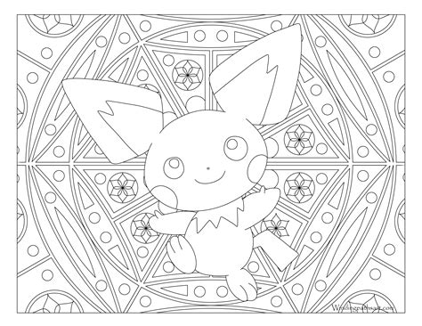 #172 Pichu Pokemon Coloring Page · Windingpathsart.com