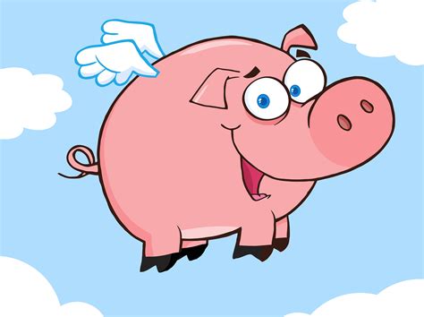 Flying Pig Cartoon