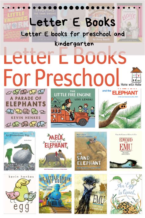 Letter E Books for Preschool Book List - Home With Hollie