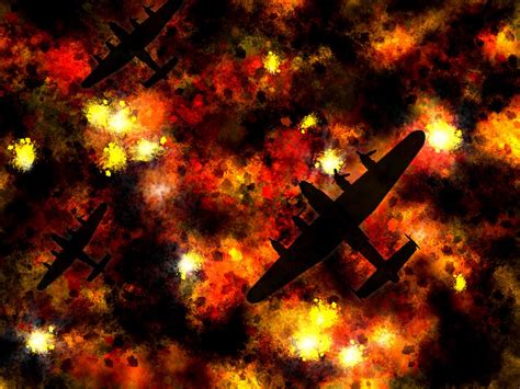 Night Raid - Lancaster Bomber Digital Art by Michael Tompsett - Fine ...