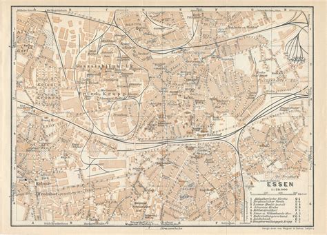 1926 Essen & Duisburg Germany Antique Map - Etsy