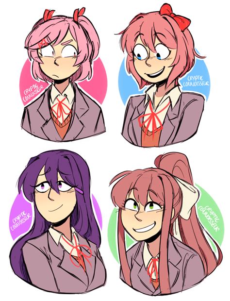 DDLC - The Gals by Leeonology on DeviantArt