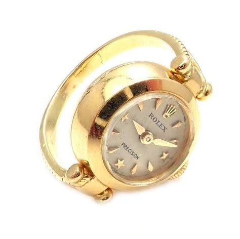 Rare! Vintage Rolex Triple Signed 18k Yellow Gold Watch Ring | eBay