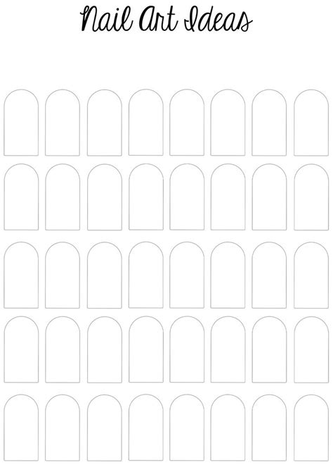 Printable Nail Art Template | Printable nail art, Nail art stencils ...