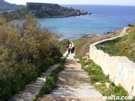 Ghajn Tuffieha Bay - Sandy Beach next to to Golden Bay, West Malta