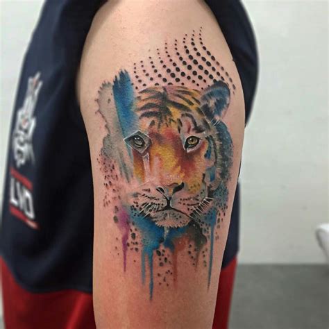 Abstract watercolor tiger tattoo | Tiger tattoo, Watercolor abstract ...