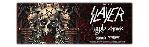 Slayer, Lamb of God, Anthrax. Behemoth & Testament Tickets | 10th June | Jiffy Lube Live at ...