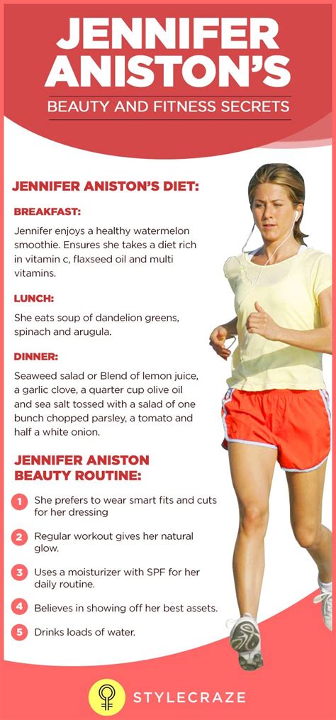 Jennifer Aniston's Beauty And Fitness Secrets | Jennifer aniston diet ...