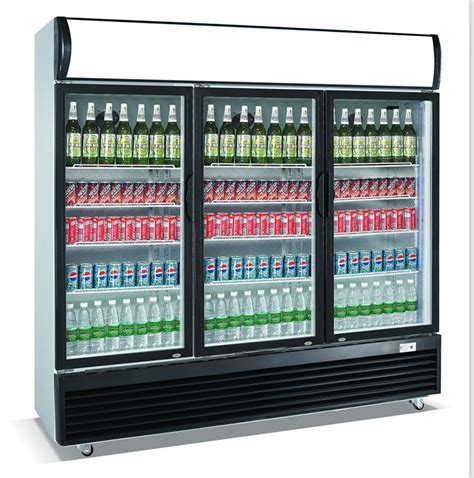 3 Door Transparent Glass Door Commercial Refrigerator - Upright Cooler ...