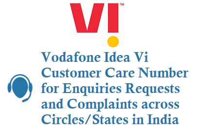 Vodafone Idea Vi Customer Care Number for Enquiries Requests and Complaints