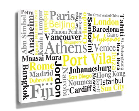 Custom Word Art | Canvas Personalised Artwork