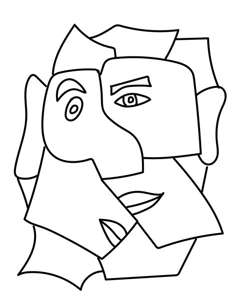 Cubism Coloring Pages - Etsy