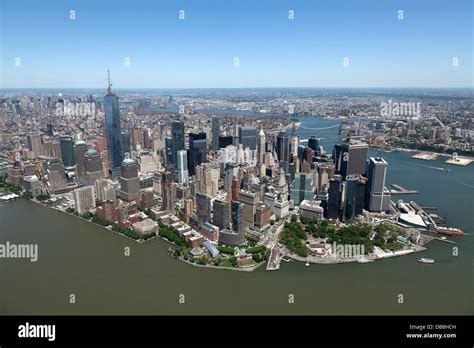 Aerial view of Manhattan Island, New York City Stock Photo - Alamy