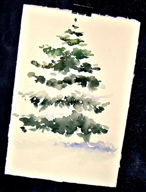 Simple Watercolor Christmas Cards at PaintingValley.com | Explore collection of Simple ...