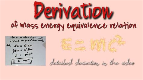 How to prove E=mc^2 // Einstein's mass-Energy equivalence relation ...