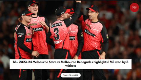 BBL 2023-24 Melbourne Stars vs Melbourne Renegades highlights | MS won ...