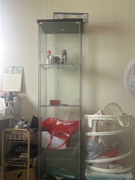 Glass Display Cabinet (ikea), Furniture & Home Living, Home Decor, Other Home Decor on Carousell