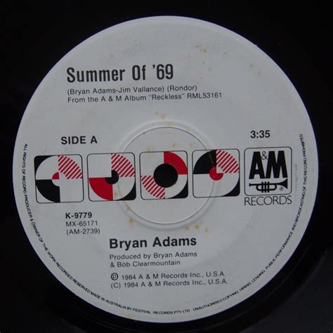 Bryan Adams - Summer Of '69 (1985, Vinyl) | Discogs